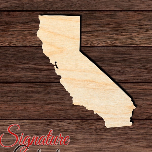 California State Wooden Cutout for Crafting, Home & Room Décor, and other DIY projects - Many Sizes Available