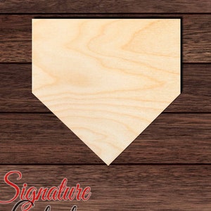 Baseball 007 Home Plate/Diamond Wooden Shape Cutout for Crafting, Home & Room Décor, and other DIY projects - Many Sizes Available