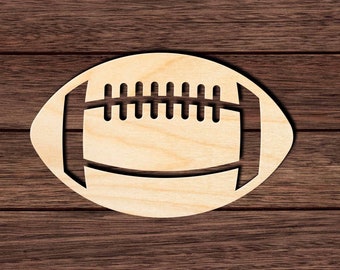 Football 005 Wooden Shape Cutout for Crafting, Home & Room Décor, and other DIY projects - Many Sizes Available