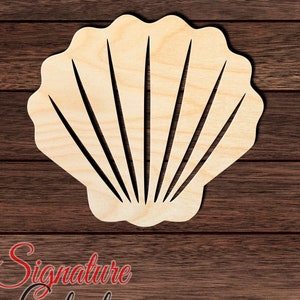 Seashell 001 Wooden Shape Cutout for Crafting, Home & Room Décor, and other DIY projects - Many Sizes Available