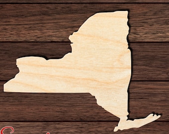 New York State Wooden Cutout for Crafting, Home & Room Décor, and other DIY projects - Many Sizes Available