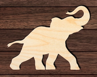 Elephant 002 Wooden Shape Cutout for Crafting, Home & Room Décor, and other DIY projects - Many Sizes Available