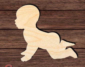 Baby 002 Wooden Shape Cutout for Crafting, Home & Room Décor, and other DIY projects - Many Sizes Available