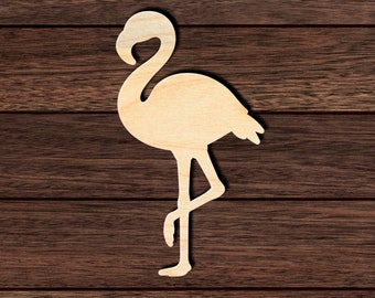 Flamingo 001 Unfinished Wooden Cutout for Crafting, Home & Room Décor, and other DIY projects - Many Sizes Available