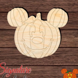 Pumpkin Mouse Head - Paint by Line Unfinished Cutout for Crafting, Home & Room Décor, and other DIY projects - Many Sizes Available