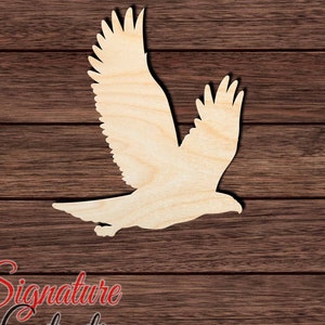 Unfished Wood Shapes For DIY Projects Laser Cut Wooden Eagle Many Size Options Availalbe Flying Eagle Wood Cutout Shape