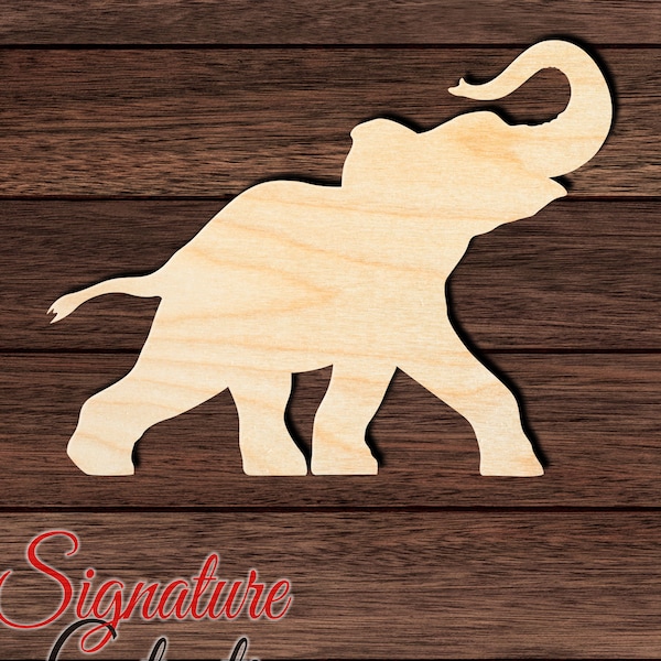Elephant 002 Wooden Shape Cutout for Crafting, Home & Room Décor, and other DIY projects - Many Sizes Available