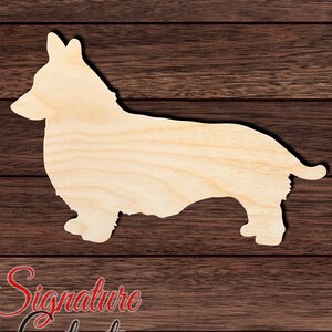 Dorgi Unfinished Wooden Cutout for Crafting, Home & Room Décor, and other DIY projects - Many Sizes Available