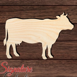Cow 001 Wooden Shape Cutout for Crafting, Home & Room Décor, and other DIY projects - Many Sizes Available