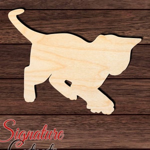 Cat 014 Unfinished Wooden Cutout for Crafting, Home & Room Décor, and other DIY projects - Many Sizes Available