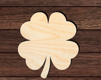 Clover Shamrock 001 Wooden HQ Cutout for Crafting, Home & Room Décor, and other DIY projects - Many Sizes Available