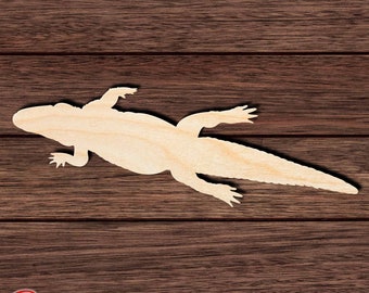 Alligator 003 Unfinished Wooden Cutout for Crafting, Home & Room Décor, and other DIY projects - Many Sizes Available