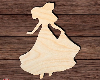 Princess 001 Wooden Shape Cutout for Crafting, Home & Room Décor, and other DIY projects - Many Sizes Available