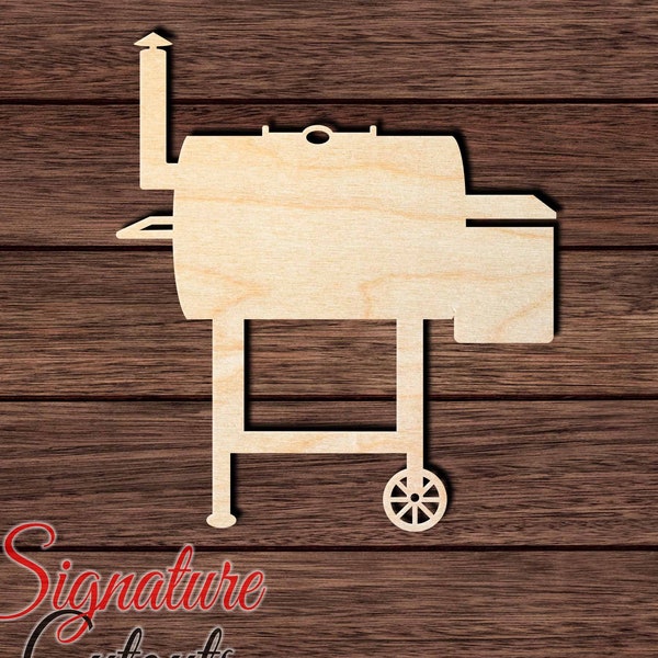 BBQ Pit 006 Smoker Unfinished Wooden Cutout for Crafting, Home & Room Décor, and other DIY projects - Many Sizes Available