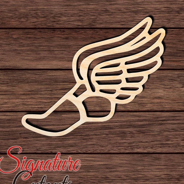 Flying Track Shoe 001 Wooden Shape Cutout for Crafting, Home & Room Décor, and other DIY projects - Many Sizes Available