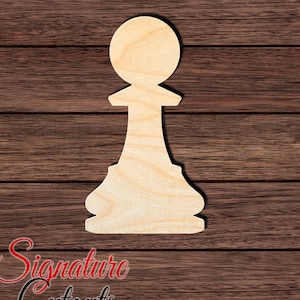 Pawn Chess Piece Wooden Cutout for Crafting, Home & Room Décor, and other DIY projects - Many Sizes Available