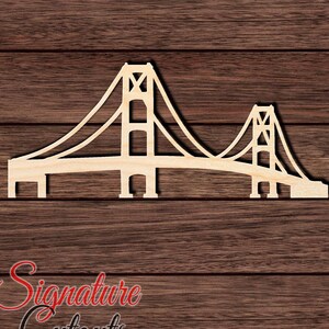 Mackinac Bridge 001 Shape Cutout in Wood for Crafting, Home & Room ...