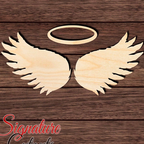 Angel Wings 003 Unfinished Wooden Cutout for Crafting, Home & Room Décor, and other DIY projects - Many Sizes Available