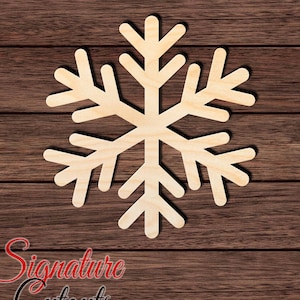 Snowflake 001 Unfinished Wooden Cutout for Crafting, Home & Room Décor, and other DIY projects - Many Sizes Available