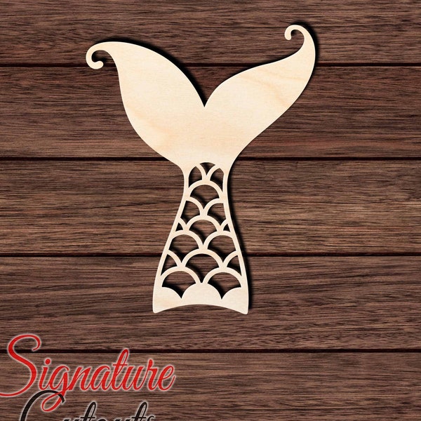 Mermaid Tail 004 Wooden Cutout for Crafting, Home & Room Décor, and other DIY projects - Many Sizes Available