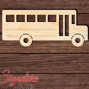 School Bus 002 Shape Cutout in Wood for Crafting, Home & Room Décor ...