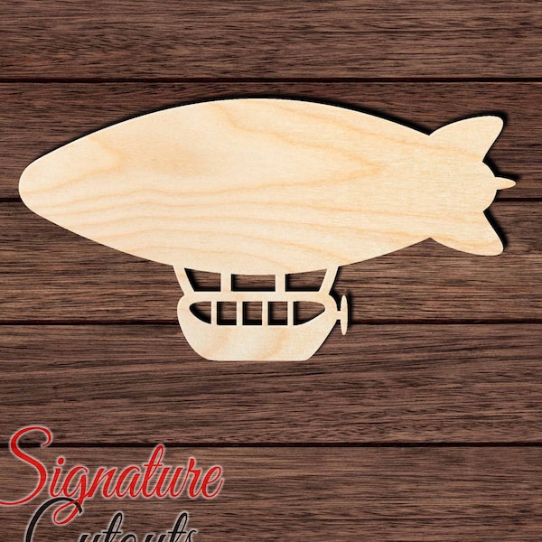 Steampunk Airship 001 Unfinished Wooden Cutout for Crafting, Home & Room Décor, and other DIY projects - Many Sizes Available