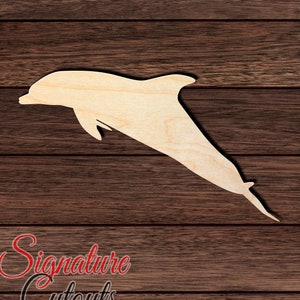 Dolphin 018 Unfinished Wooden Cutout for Crafting, Home & Room Décor, and other DIY projects - Many Sizes Available
