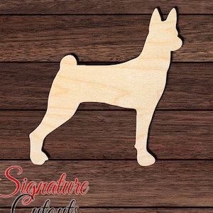 Basenji Wooden Shape Cutout for Crafting, Home & Room Décor, and other DIY projects - Many Sizes Available
