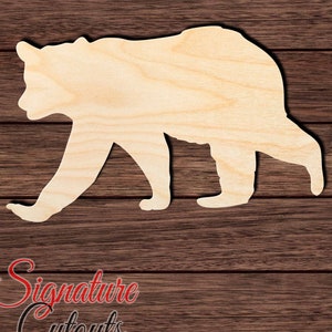 Bear 014 Wooden Shape Cutout for Crafting, Home & Room Décor, and other DIY projects - Many Sizes Available