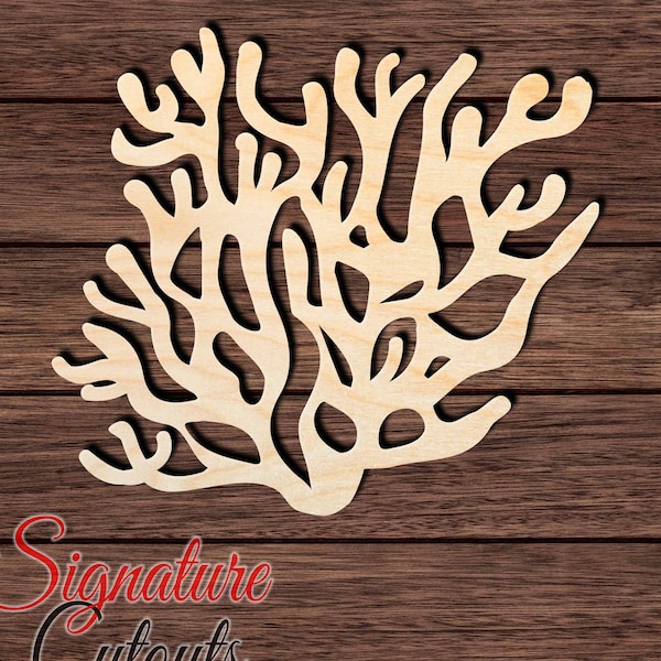 Coral Reef 003 Unfinished Wooden Cutout for Crafting, Home & Room Décor, and other DIY projects - Many Sizes Available