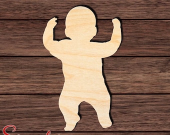 Baby 003 Wooden Shape Cutout for Crafting, Home & Room Décor, and other DIY projects - Many Sizes Available
