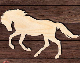 Horse 006 Unfinished Wooden Cutout for Crafting, Home & Room Décor, and other DIY projects - Many Sizes Available