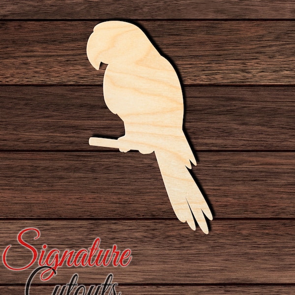 Parrot 002 Wooden Shape Cutout for Crafting, Home & Room Décor, and other DIY projects - Many Sizes Available