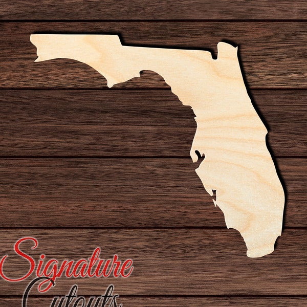 Florida State Wooden Cutout for Crafting, Home & Room Décor, and other DIY projects - Many Sizes Available