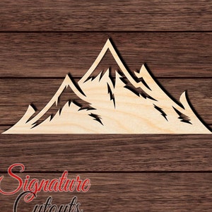 Mountain 015 Unfinished Wooden Cutout for Crafting, Home & Room Décor, and other DIY projects - Many Sizes Available