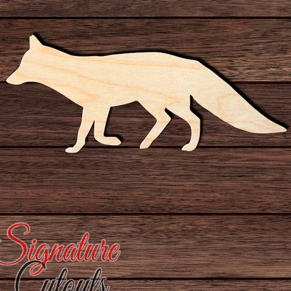 Fox 001 Unfinished Wooden Cutout for Crafting, Home & Room Décor, and other DIY projects - Many Sizes Available