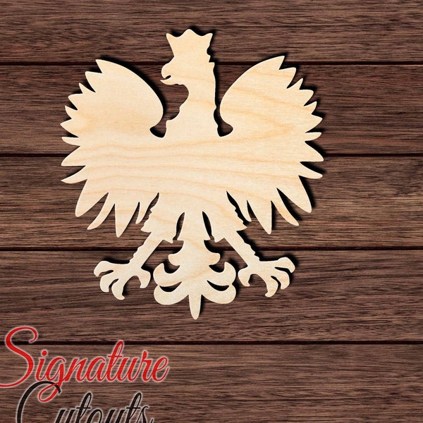 Poland Eagle Wooden Shape Cutout for Crafting, Home & Room Decor, and other DIY projects - Many Sizes Available