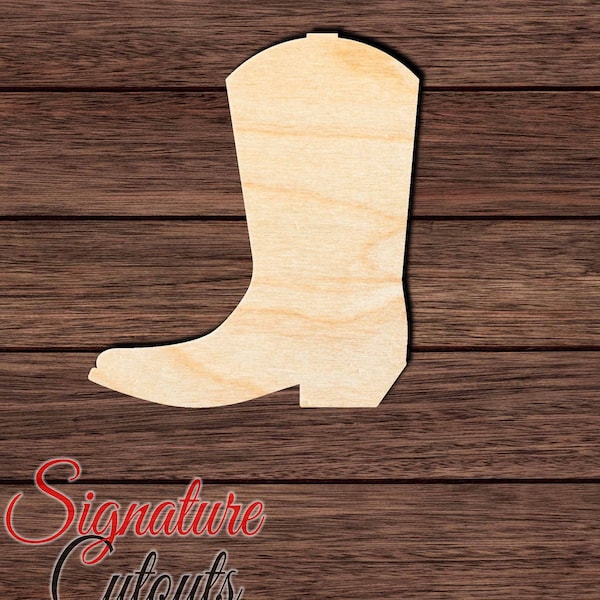 Cowboy Boot 001 Wooden Cutout for Crafting, Home & Room Décor,  and other DIY projects - Many Sizes Available