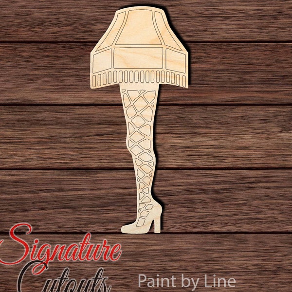 Leg Lamp Christmas Story - Paint by Line Unfinished Cutout for Crafting, Home & Room Décor, and other DIY projects - Many Sizes Available