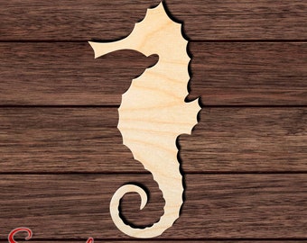 Seahorse 005 Unfinished Wooden Cutout for Crafting, Home & Room Décor, and other DIY projects - Many Sizes Available