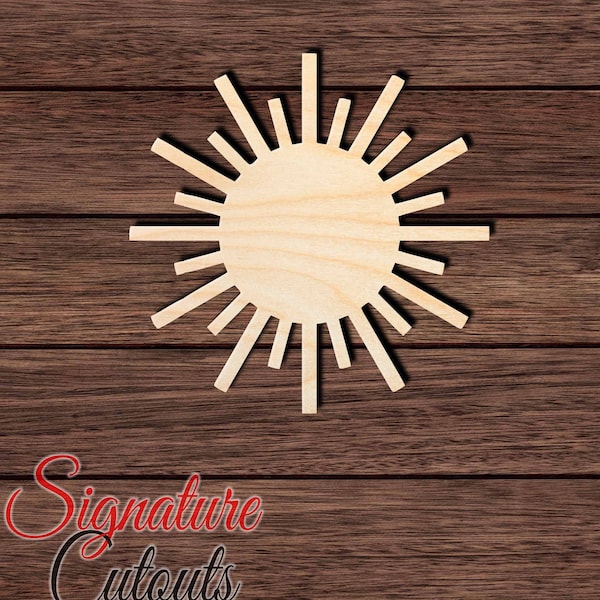 Sun 003 Unfinished Wooden Cutout for Crafting, Home & Room Décor, and other DIY projects - Many Sizes Available