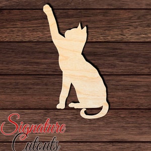 Cat 015 Unfinished Wooden Cutout for Crafting, Home & Room Décor, and other DIY projects - Many Sizes Available