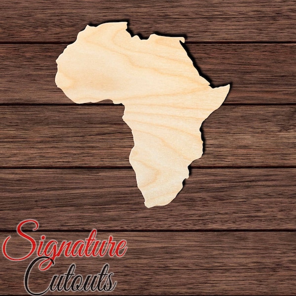 Africa Unfinished Wooden Cutout for Crafting, Home & Room Décor, and other DIY projects - Many Sizes Available