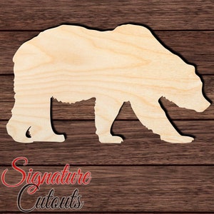 Bear 019 Wooden Shape Cutout for Crafting, Home & Room Décor, and other DIY projects - Many Sizes Available