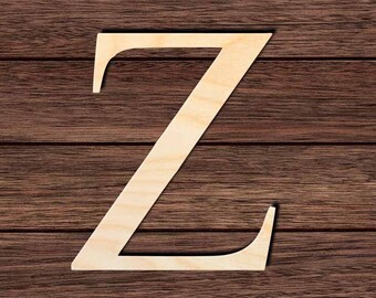 Zeta Wooden Shape Cutout for Crafting, Home & Room Décor, and other DIY projects - Many Sizes Available