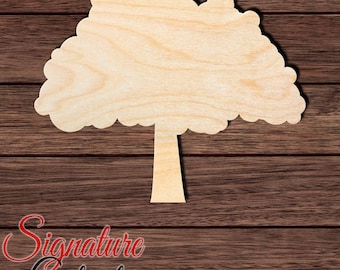 Tree Wood Cutout, Unfinished Birch Plywood Nature Landscape Craft Shape 002