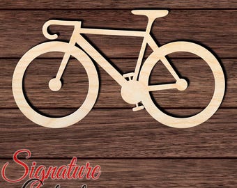 English Racer Bicycle Wood Cutout, Unfinished Birch Plywood Cycling Craft Shape 004