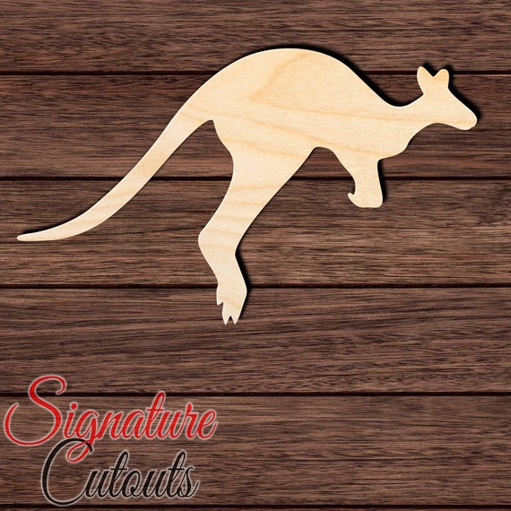 Kangaroo - Laser Cut Out Unfinished Wood Craft Shape ROO3 Kangaroo - Laser Cut Out Unfinished Wood Craft Shape ROO3