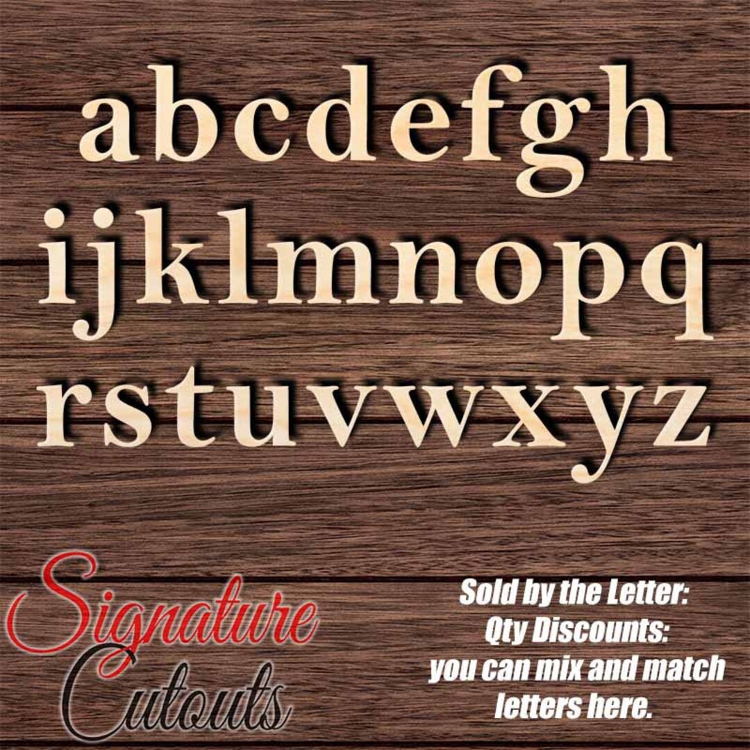 Bell MT Text - Custom Per/ Letter Unfinished Wooden Cutout for Crafting ...