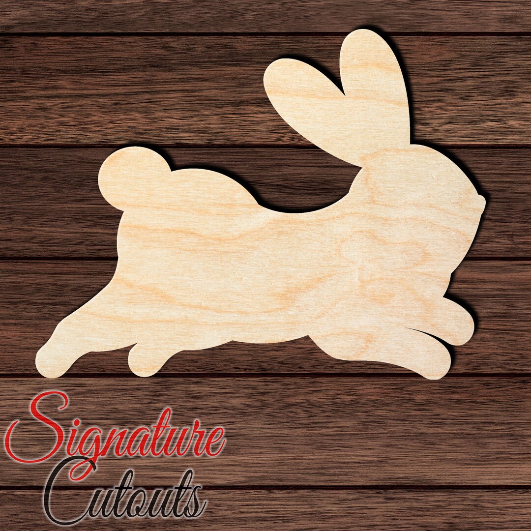 Rabbit 002 Wooden HQ Cutout for Crafting, Home & Room Décor, and Other ...